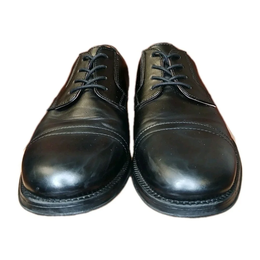 George Shoes Mens Size‎ 12 Oxford Lace-Up Design Black Dress Shoes Career #1169